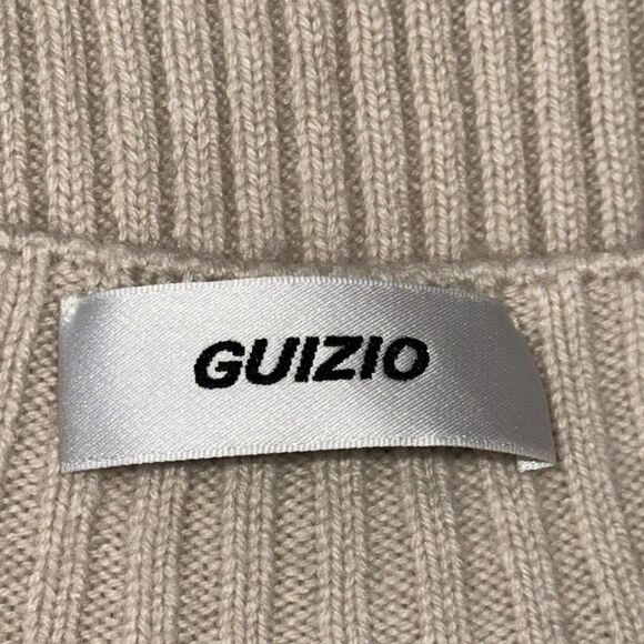 Guizio Cashmere Ribbed Knit Tie Pants and Cropped Top Small Oatmeal Revolve - Picture 14 of 16